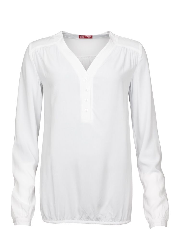 Bluse mit gummizug saum clearance